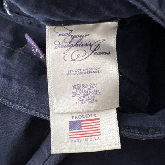 NYDJ Jeans Women 6 Navy Lift Tuck Technology Straight Leg Not Your Daughter's - Picture 5 of 12